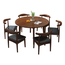 北欧全实木小圆桌家用1米洽谈休闲桌咖啡厅奶茶店桌椅小户型餐桌