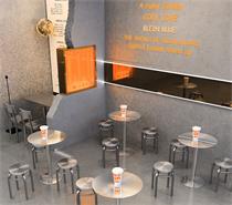 网红奶茶店不锈钢桌椅组合小吃店甜品店工业风咖啡厅清吧卡座沙发