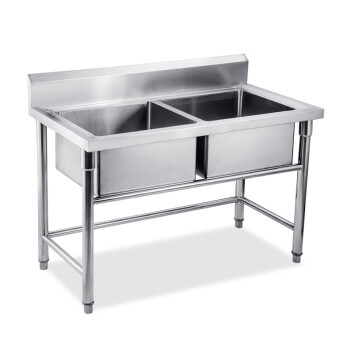 信基高格 不锈钢双星水槽双星盆台(带背)1200*700*8